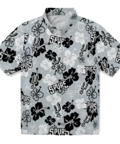 San Antonio Spurs Hibiscus Bloom Hawaiian Shirt