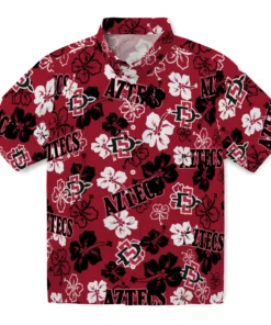 San Diego State Aztecs Hibiscus Bloom Hawaiian Shirt