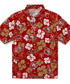 San Francisco 49ers Hibiscus Bloom Hawaiian Shirt