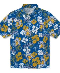 San Jose State Spartans Hibiscus Bloom Hawaiian Shirt