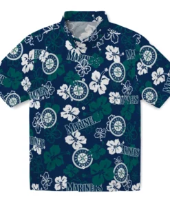 Seattle Mariners Hibiscus Bloom Hawaiian Shirt