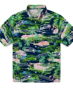 Seattle Seahawks Flamingo Retreat 2026 Hawaiian Shirt