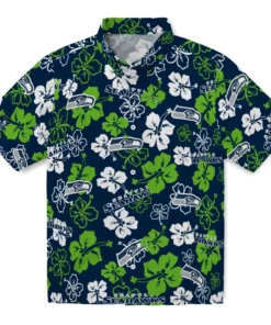 Seattle Seahawks Hibiscus Bloom Hawaiian Shirt
