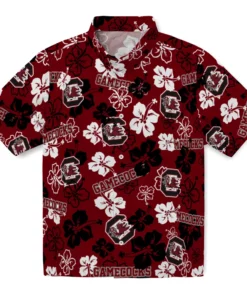 South Carolina Gamecocks Hibiscus Bloom Hawaiian Shirt