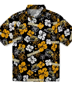 Southern Miss Golden Eagles Hibiscus Bloom Hawaiian Shirt