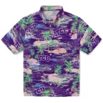 tcu-horned-frogs-hawaiian-shirt-flamingo-retreat-purple-best-selling.webp