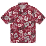 Temple Owls Hibiscus Bloom Hawaiian Shirt