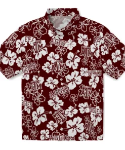 Texas A&M Aggies Hibiscus Bloom Hawaiian Shirt