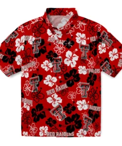 Texas Tech Raiders Hibiscus Bloom Hawaiian Shirt