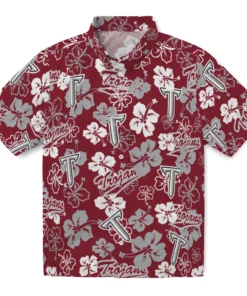 Troy Trojans Hibiscus Bloom Hawaiian Shirt