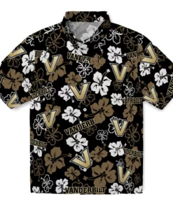 Vanderbilt Commodores Hibiscus Bloom Hawaiian Shirt