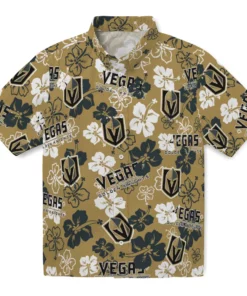 Vegas Golden Knights Hibiscus Bloom Hawaiian Shirt