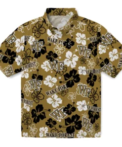 Wake Forest Demon Deacons Hibiscus Bloom Hawaiian Shirt