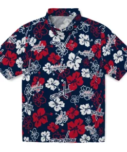 Washington Capitals Hibiscus Bloom Hawaiian Shirt