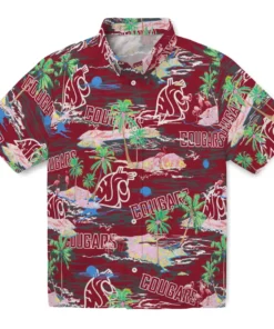 Washington State Cougars Flamingo Retreat 2026 Hawaiian Shirt