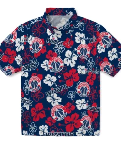 Washington Wizards Hibiscus Bloom Hawaiian Shirt