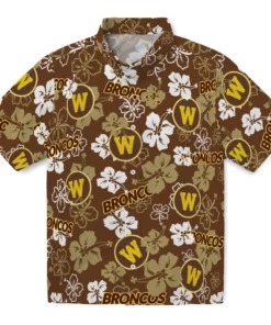 Western Michigan Broncos Hibiscus Bloom Hawaiian Shirt