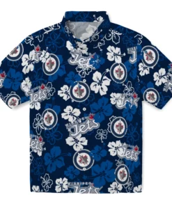 Winnipeg Jets Hibiscus Bloom Hawaiian Shirt