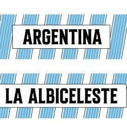 Argentine Football Association Tour Design Blue Graphic Scarf - Fan Winter Accessory