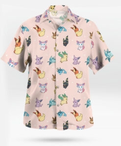 All Eevee Evolutions​ Men Pokemon Hawaiian Shirt Unisex