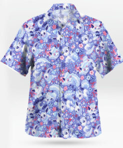 Alolan Vulpix Aloha Anime Hawaiian Shirt Chill and Cute