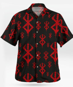 Berserk Brand of Sacrifice Black Red Pattern Anime Hawaiian Shirt