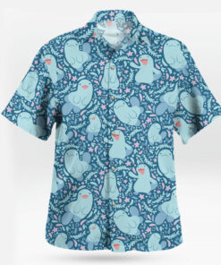 Blue Quagsire Ocean Pattern Pokémon Hawaiian Shirt