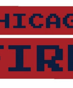 Chicago Fire 8 Bit Graphic Scarf for Soccer Fans
