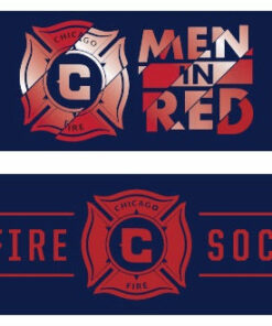 Chicago Fire Sliced Graphic Scarf for Soccer Fans