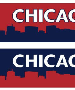 Chicago Fire Skyline Graphic Scarf for Soccer Fans