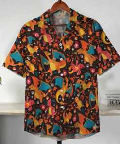 Anime Charizard Firestorm Pokemon Hawaiian Shirt