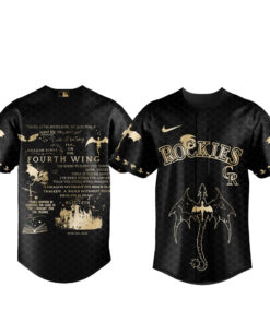 Colorado Rockies x Fourth Wing Night 2026 Black Baseball Jersey