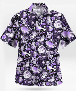 Cosmic Pokemon Hawaiian Shirt Purple Galaxy Vibes