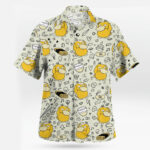Cream Psyduck Doodle Pattern Pokémon Hawaiian Shirt