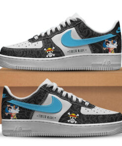 Custom Name Los Angeles Dodgers x One Piece Night 2026 Graphic Air Force 1 Shoes Sneakers for Anime and Baseball Fans
