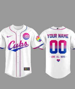 Custom Name and Number Chicago Cubs Pride Day Love All Ways Graphic Baseball Jersey 2026 for Baseball Fans