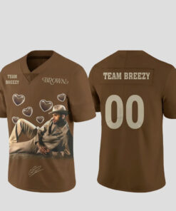 Custom Name and Number Chris Brown Album Football Jersey