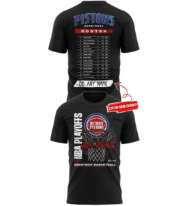 Custom Name and Number Detroit Pistons 2026 Playoffs Shirt
