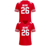 Custom Name and Number Ohio State Buckeyes AC/DC 2026 Tour Football Jersey
