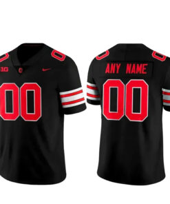 Custom Name and Number Ohio State Buckeyes Blackout Tunnel Vision Unifrom 2026 Football Jersey