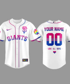 Custom Name and Number San Francisco Giants Pride Day Love All Ways Graphic Baseball Jersey 2026 for Baseball Fans