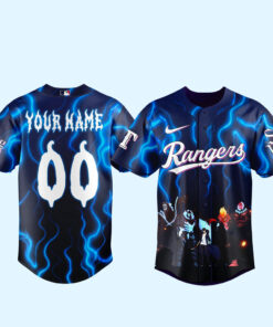 Custom Name and Number Texas Rangers x Solo Leveling Baseball Jersey
