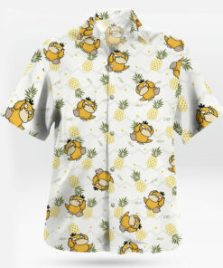Cute Psyduck Pineapple Pattern Hawaiian Shirt Tropical Quirk Style