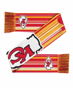 Unisex Kansas City Chiefs Hyper Stripe Big Logo Graphic Scarf for Sports Fans