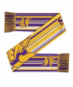 Unisex Minnesota Vikings Hyper Stripe Big Logo Graphic Scarf for Sports Fans