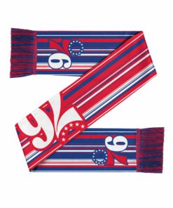 Unisex Philadelphia 76ers Hyper Stripe Big Logo Graphic Scarf for Sports Fans