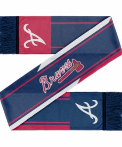 Unisex Atlanta Braves Colorwave Wordmark Graphic Scarf for Baseball Fans