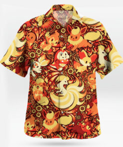 Fire-Type Pokemon Hawaiian Shirt Tropical Flame Style
