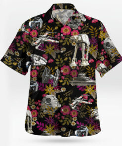 Galactic Battle Floral Hawaiian Shirt Star Wars Inspired Aloha Style