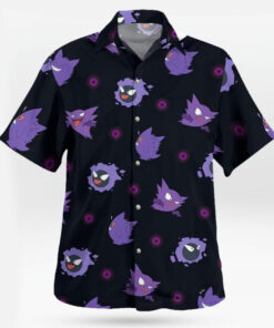 Gengar Evolution Hawaiian Shirt Tropical Ghost Vibes